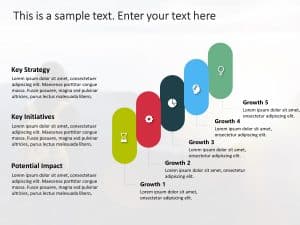 Free Growth Strategy 5 Steps PowerPoint Template SlideUpLift