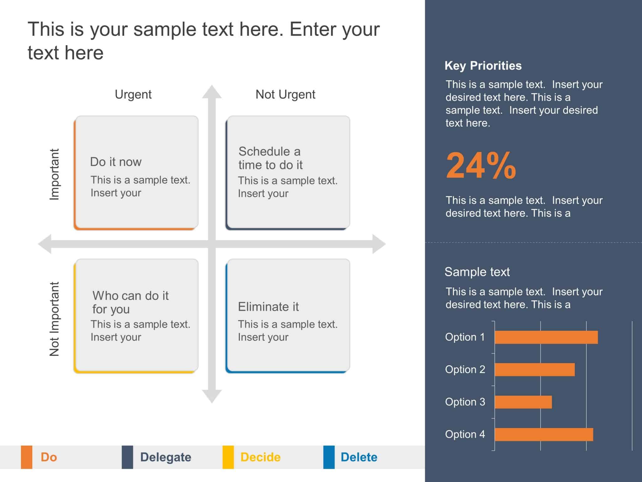 Decision Matrix Eisenhower Matrix PowerPoint Template SlideUpLift