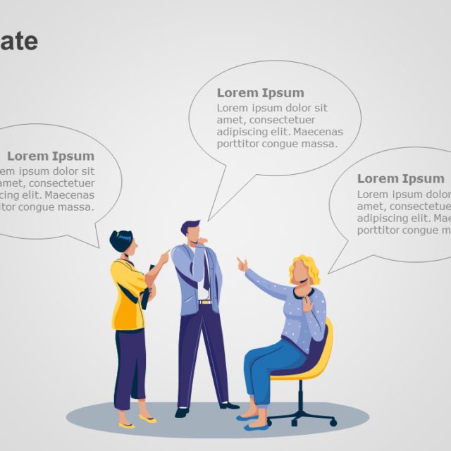 Team Discussion Isometric PowerPoint Template