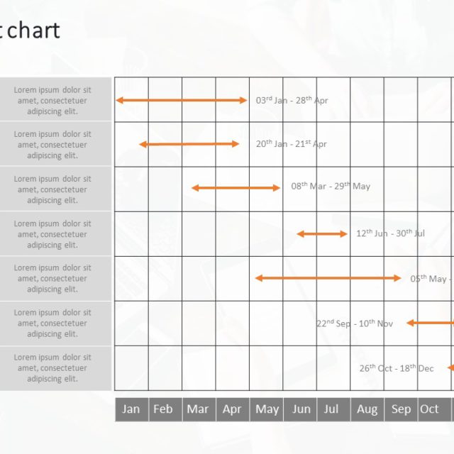 Gantt Chart 11 PowerPoint Template SlideUpLift