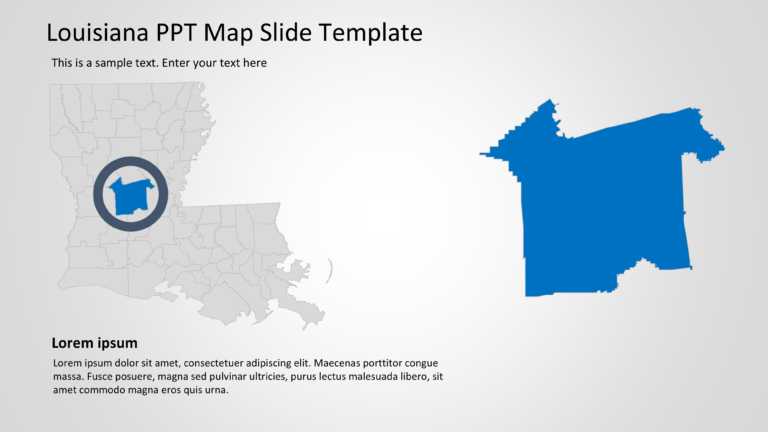 Louisiana Ppt Map Slide Template