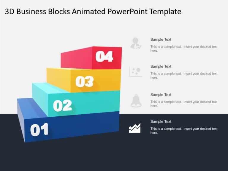 Free Animated 3D Steps PowerPoint Template & Google Slides Theme