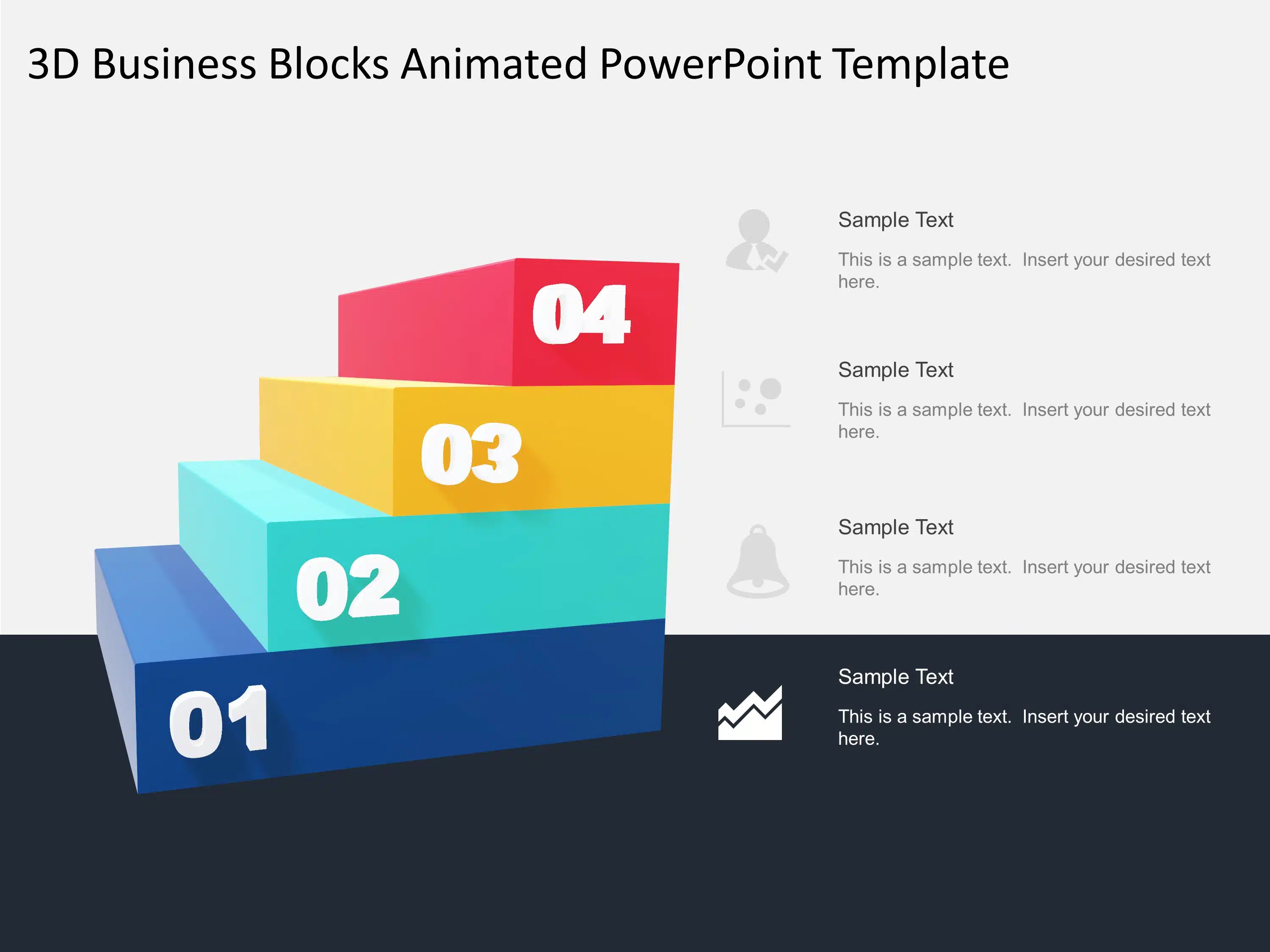 Free Animated 3D Steps PowerPoint Template & Google Slides Theme