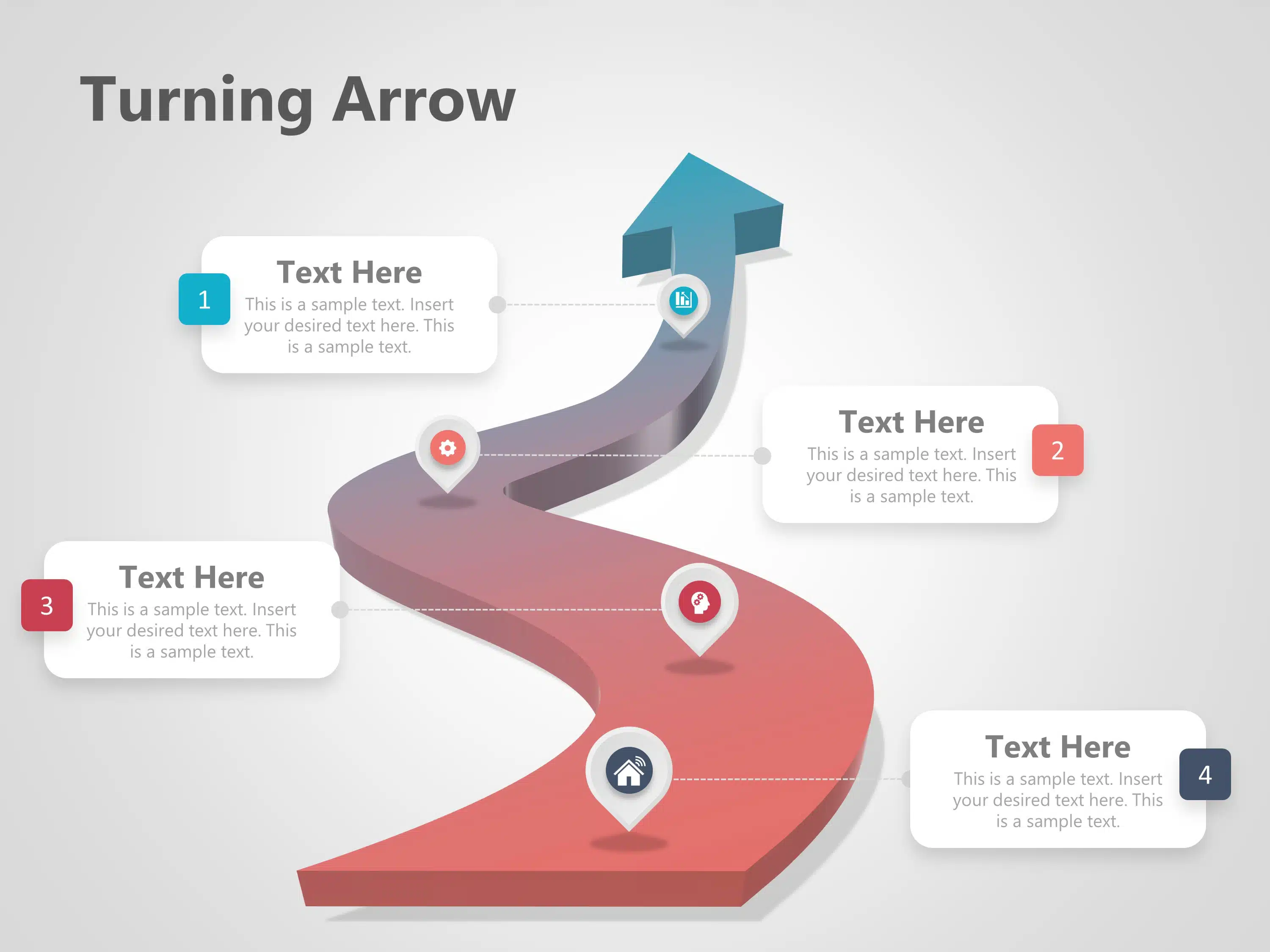 Arrow Roadmap Powerpoint Template 6989