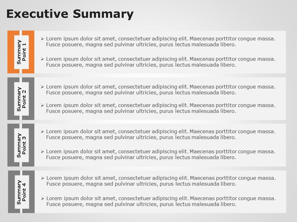 Executive Summary Slides 4 Steps Executive Summary Templates