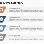 Executive Summary Slide 4 Points PowerPoint Template & Google Slides Theme