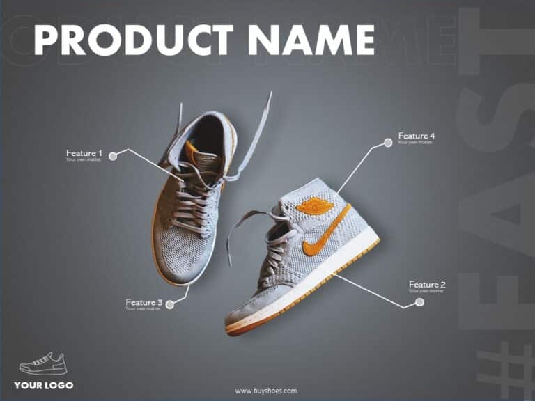 Shoe Poster PowerPoint Template & Google Slides Theme