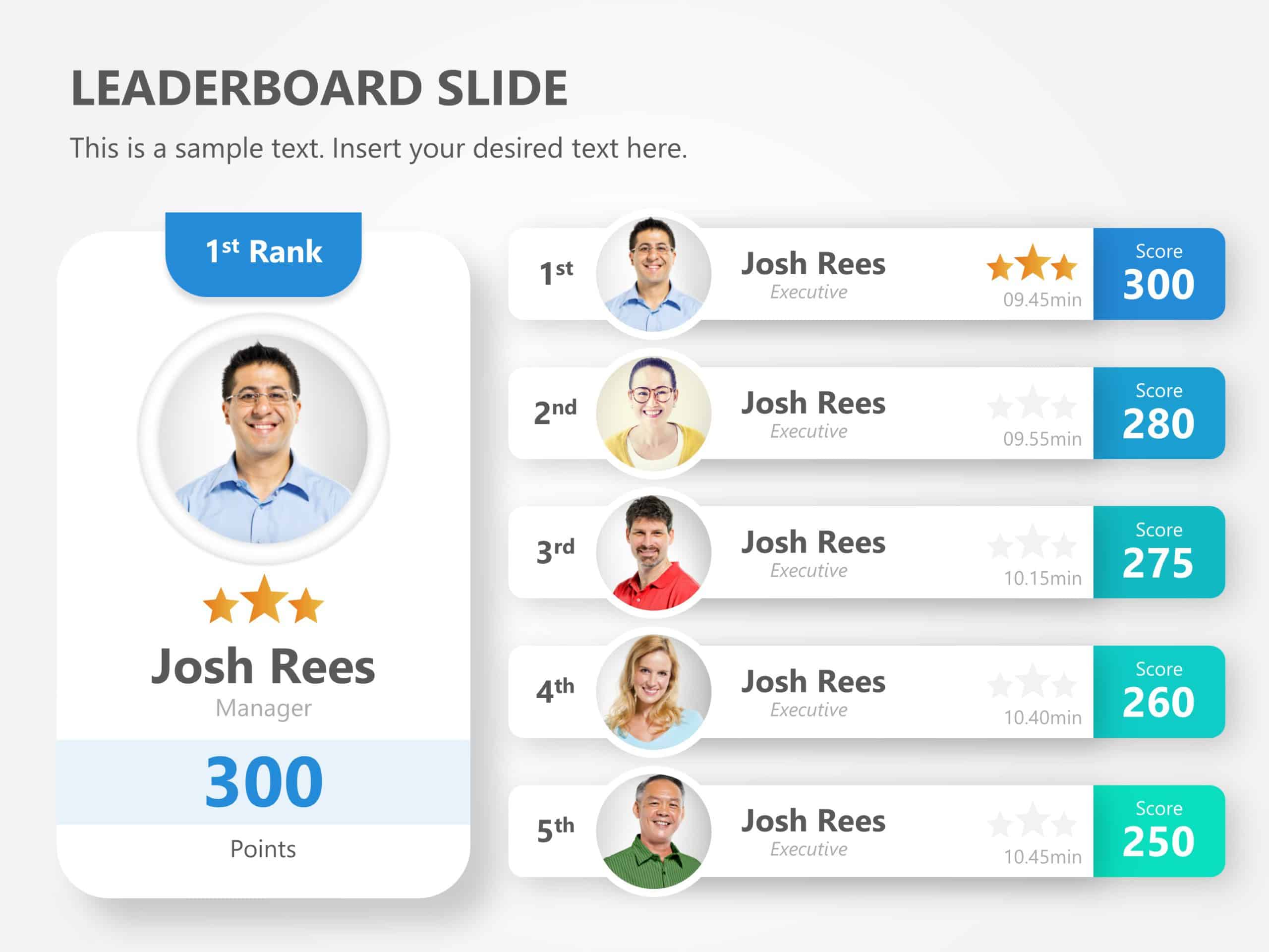 Leaderboard Slide Template for PowerPoint & Google Slides