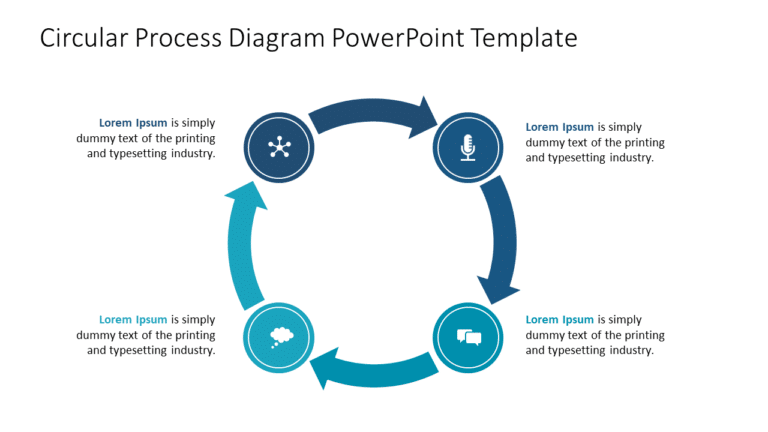 Circular Process Diagram 2 PowerPoint Template & Google Slides Theme