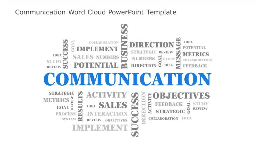 Communication Word Cloud PowerPoint Template