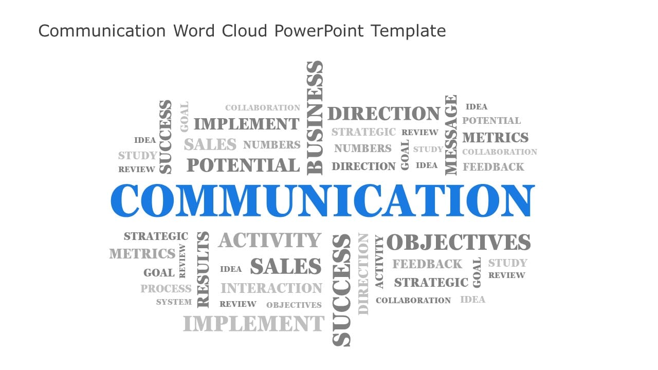 Communication Word Cloud PowerPoint Template & Google Slides Theme