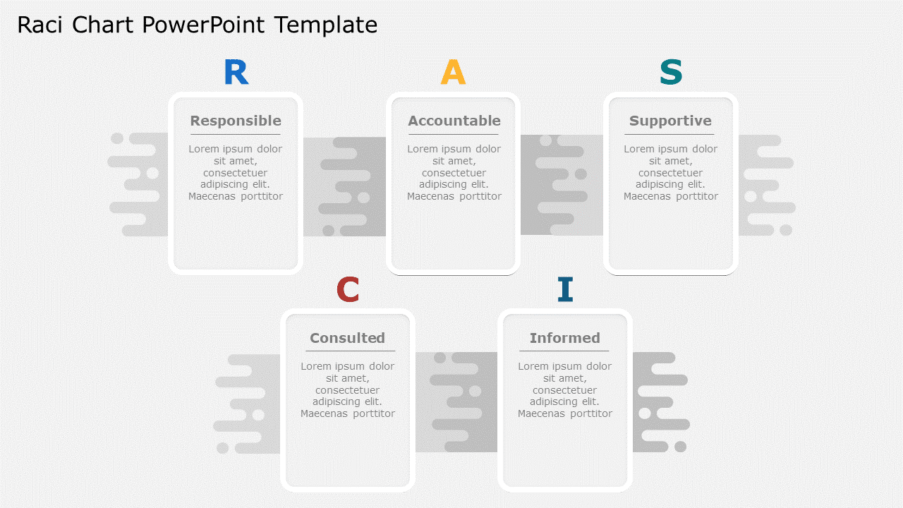 Colorful RASCI Chart Layout on Textured Background Slide Template
