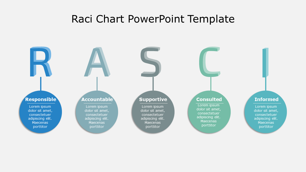 Gradient RASCI Chart for Role Assignment Clarity Presentation Template