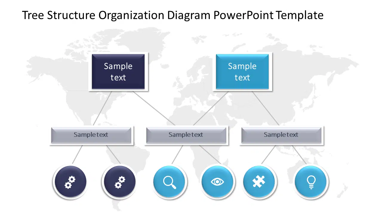 Powerpoint Employee Tree Tree Structure Organization Diagram PowerPoint Template