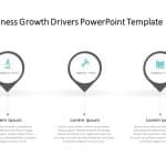 3 Steps Arrow Growth Drivers 3 PowerPoint Template