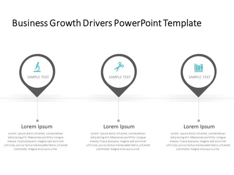 Business Growth drivers 3 PowerPoint Template & Google Slides Theme