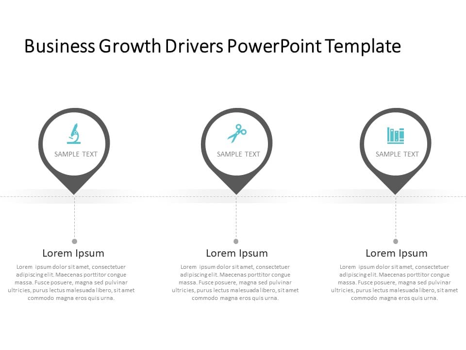 Business Growth drivers 3 PowerPoint Template & Google Slides Theme