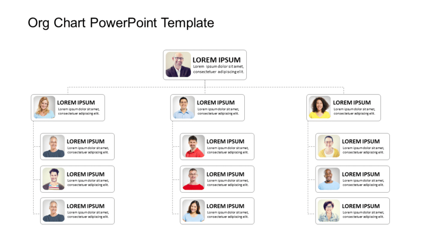 Org Chart 14 PowerPoint Template