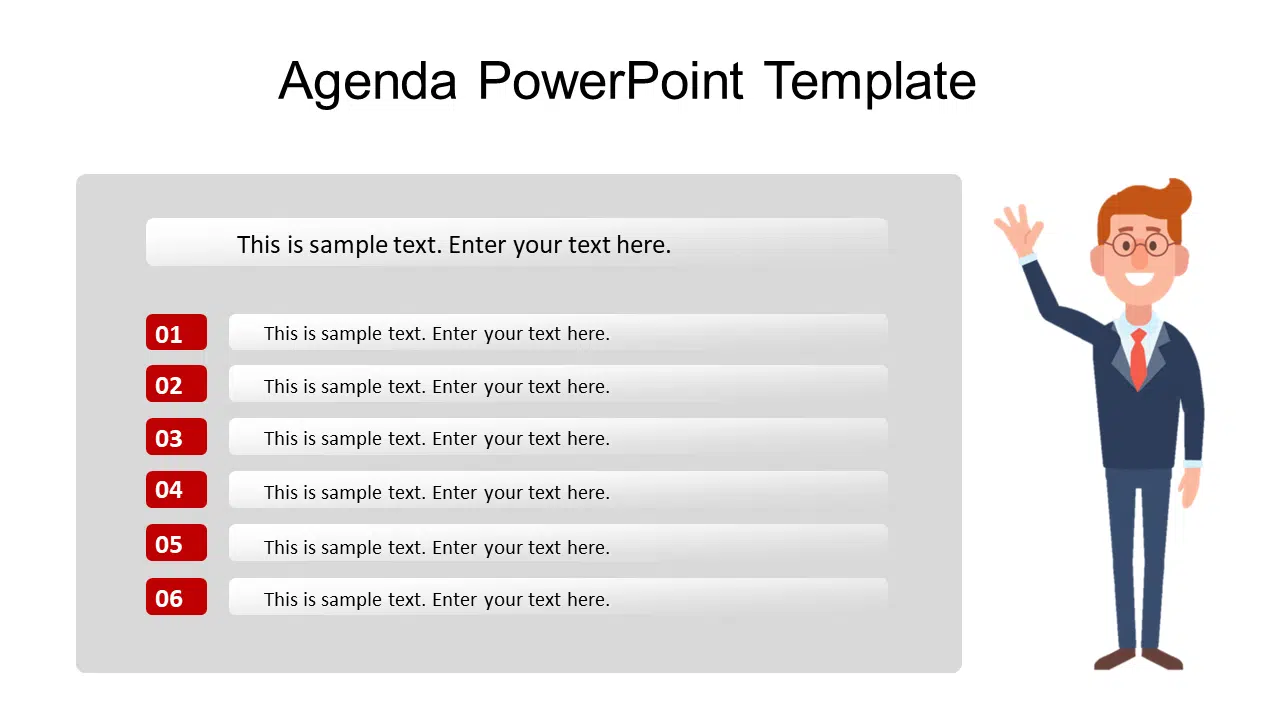 Agenda 4 PowerPoint Template & Google Slides Theme