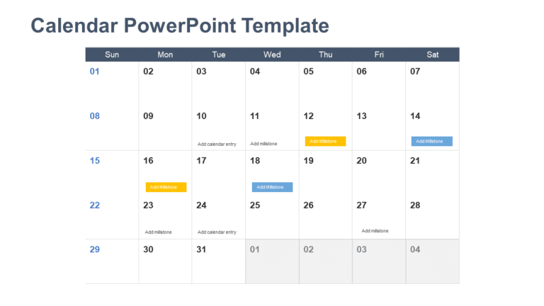 Calendar PowerPoint Template & Google Slides Theme