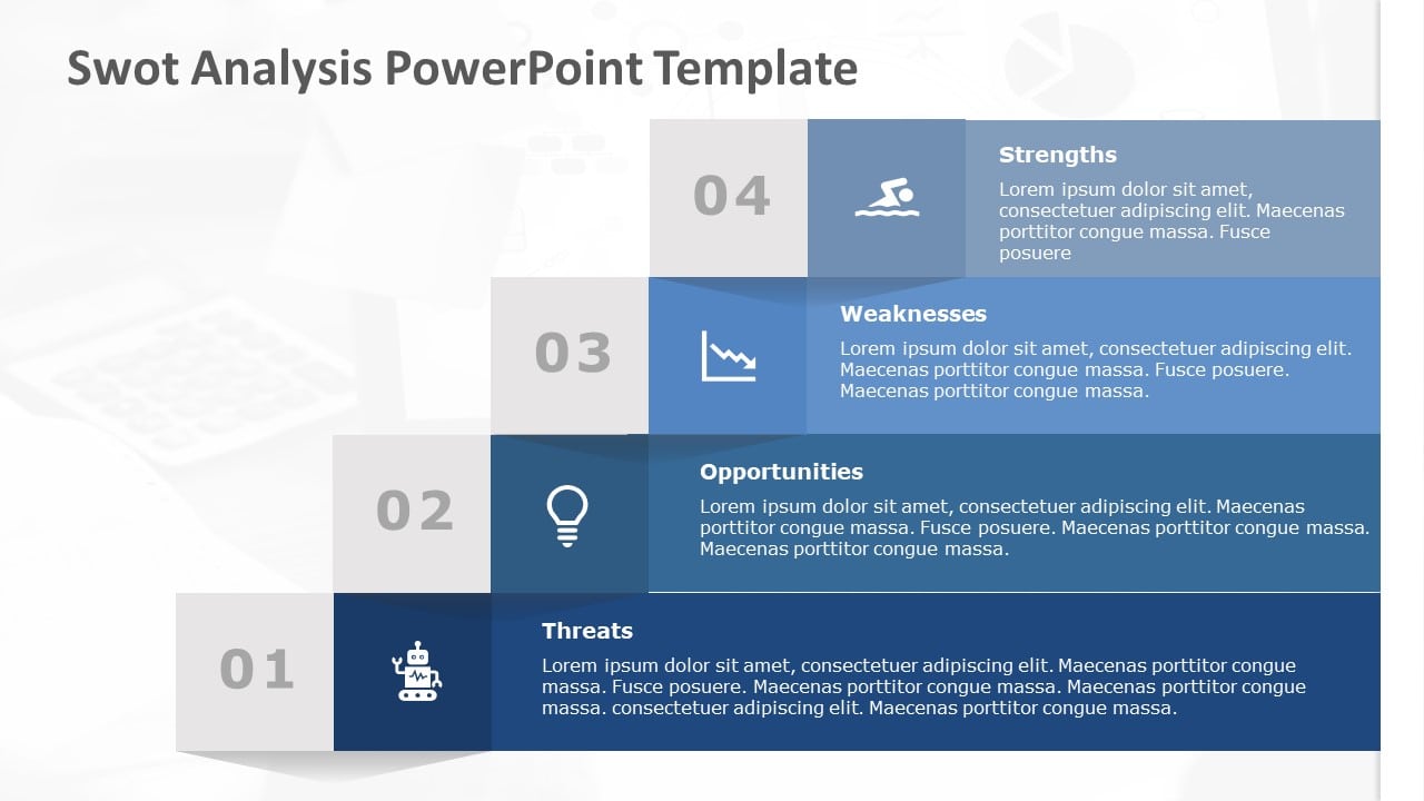 SWOT Analysis 104 PowerPoint Template & Google Slides Theme