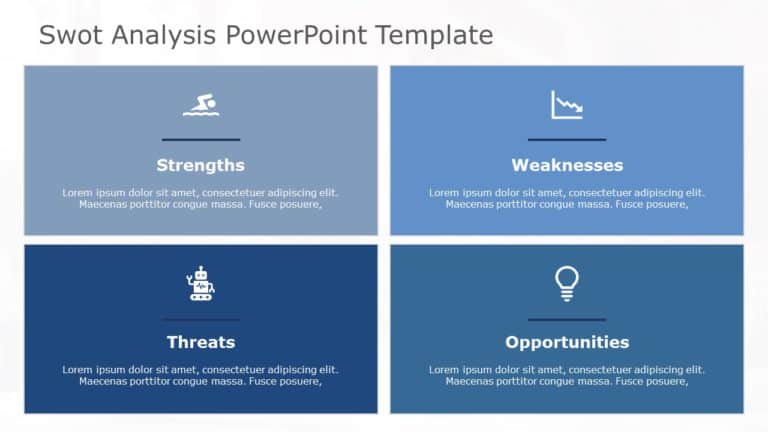 SWOT Analysis 122 PowerPoint Template & Google Slides Theme
