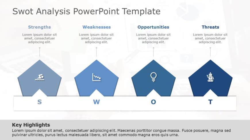 SWOT Analysis 128 PowerPoint Template