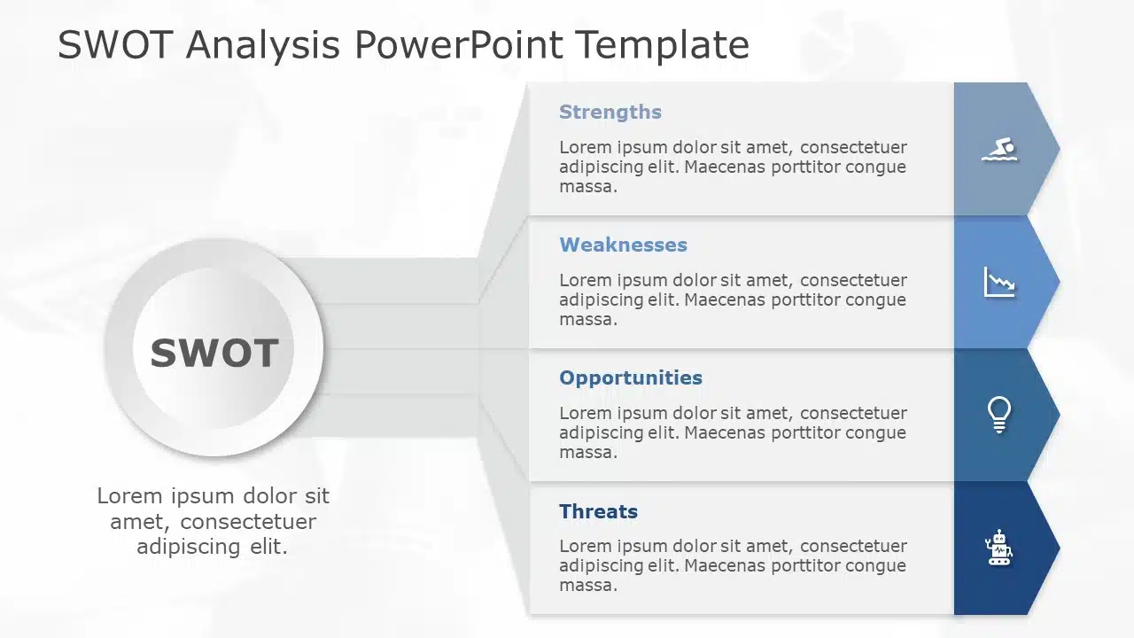 SWOT Analysis 114 PowerPoint Template & Google Slides Theme