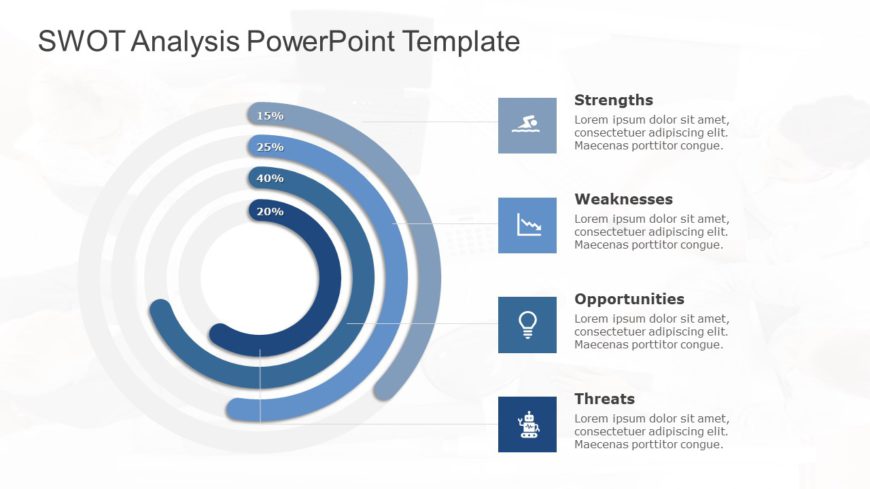 SWOT Analysis 129 PowerPoint Template