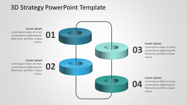 3D Strategy PowerPoint Template & Google Slides Theme
