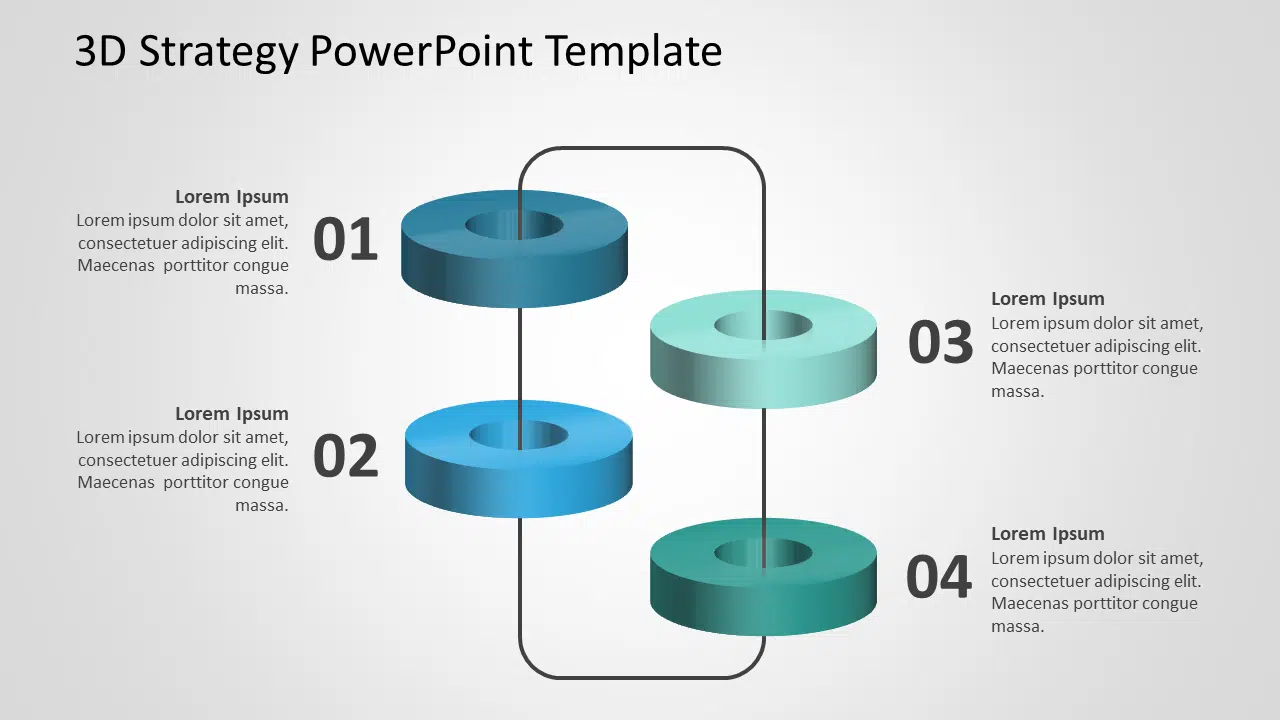 3D Strategy PowerPoint Template & Google Slides Theme