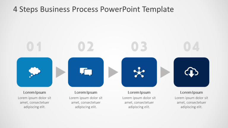 4 Steps Business Process PowerPoint Template