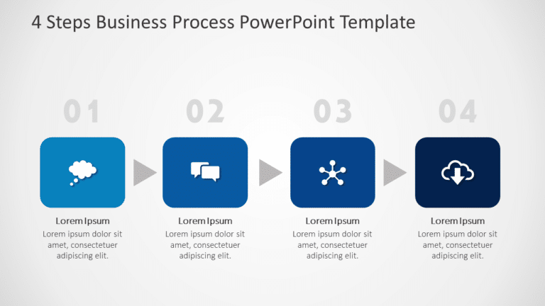 4 Steps Business Process PowerPoint Template & Google Slides Theme