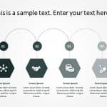 4 Steps Hexagon Process Flow PowerPoint Template & Google Slides Theme