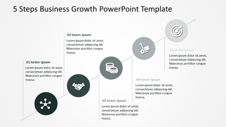 5 Steps Business Growth PowerPoint Template & Google Slides Theme