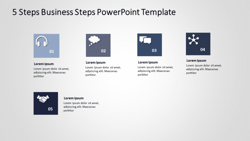 5 Steps Business Steps 1 PowerPoint Template