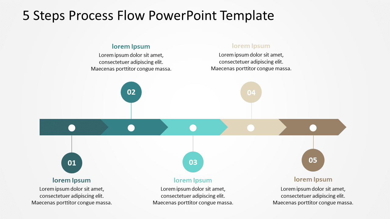 5 Steps Process flow PowerPoint Template & Google Slides Theme