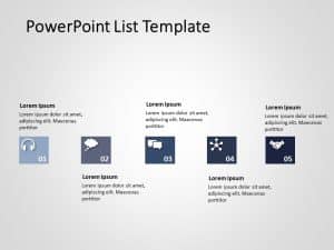 5 Steps Business Steps PowerPoint Template 1