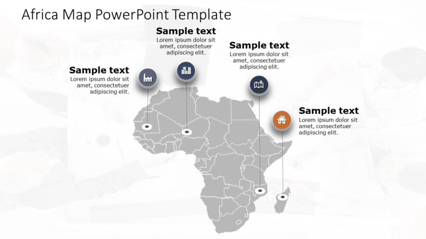Africa Map 2 PowerPoint Template