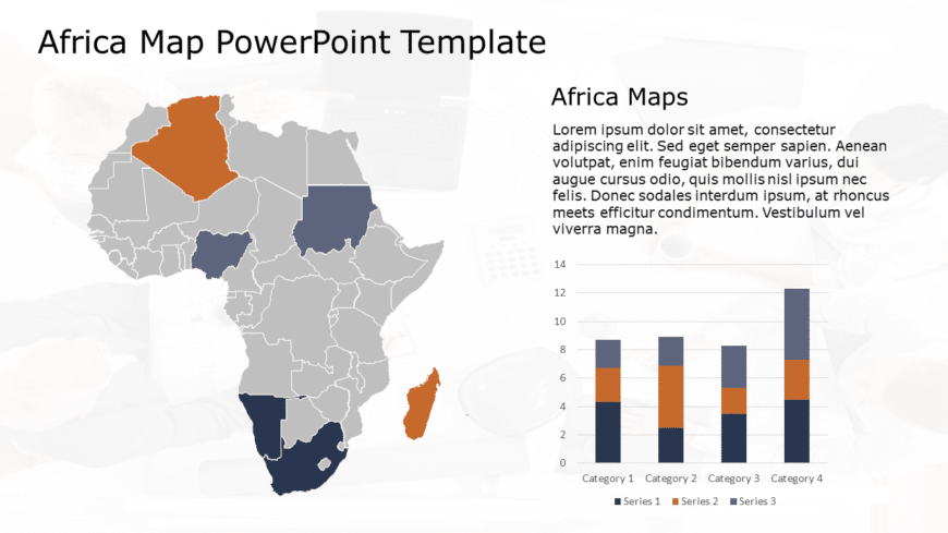 Africa Map 3 PowerPoint Template