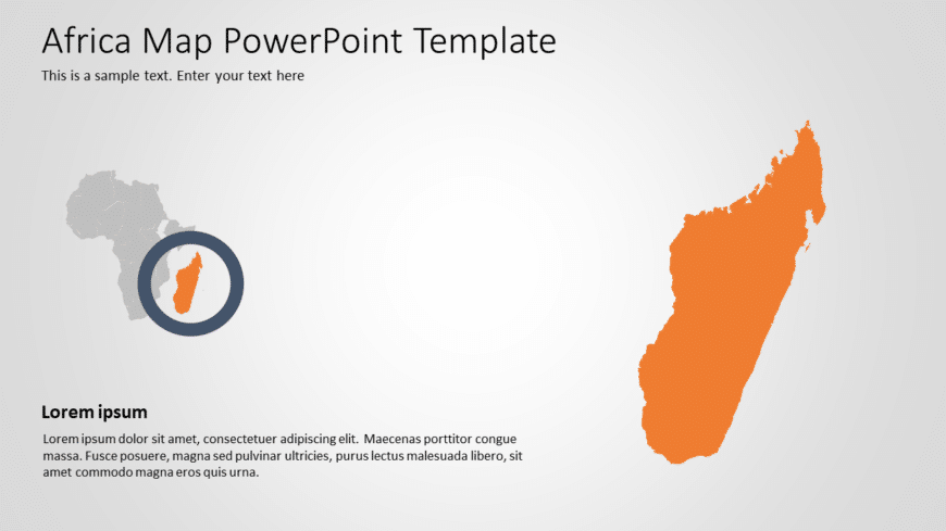 Africa Map 5 PowerPoint Template
