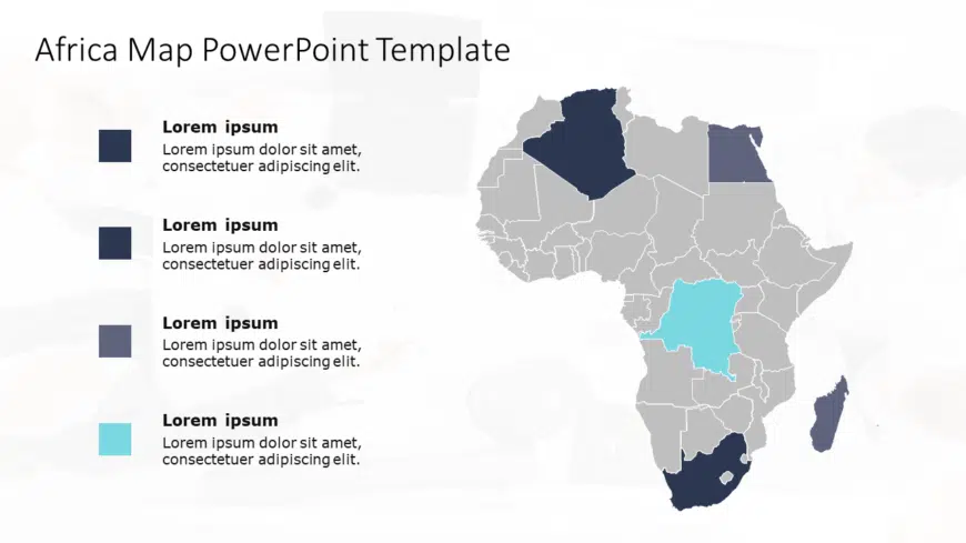 Africa Map 6 PowerPoint Template