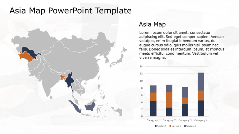 Asia Map 3 PowerPoint Template & Google Slides Theme