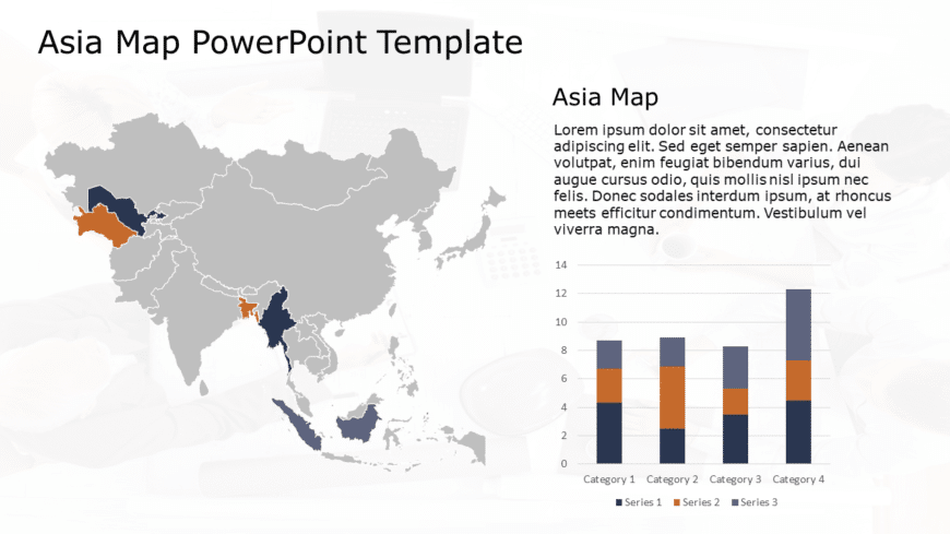 Asia Map 3 PowerPoint Template