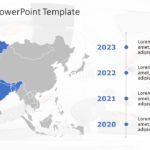 Asia Map 6 PowerPoint Template & Google Slides Theme