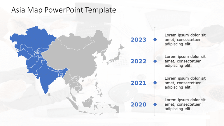 Asia Map 6 PowerPoint Template & Google Slides Theme