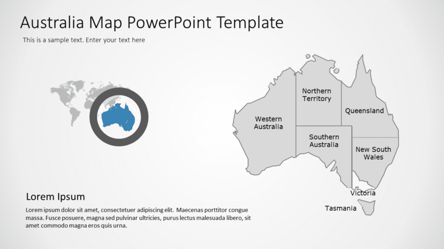 Australia Map 2 PowerPoint Template