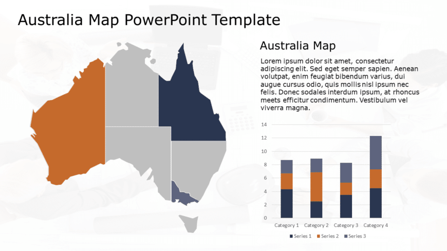 Australia Map 4 PowerPoint Template