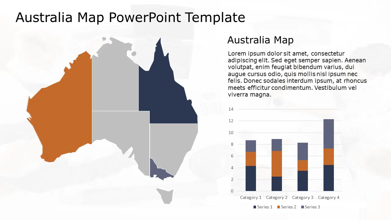 Australia Map 4 PowerPoint Template & Google Slides Theme