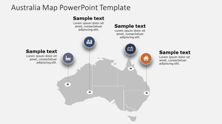 Australia Map 6 PowerPoint Template
